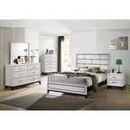 Roundhill Furniture Stout Contemporary White Panel 5-piece Bedroom Set