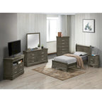 Louis Philippe Sleigh Twin Panel Bed