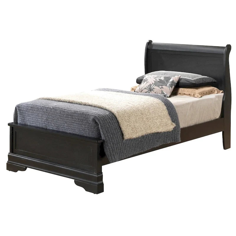 Louis Philippe Sleigh Twin Panel Bed