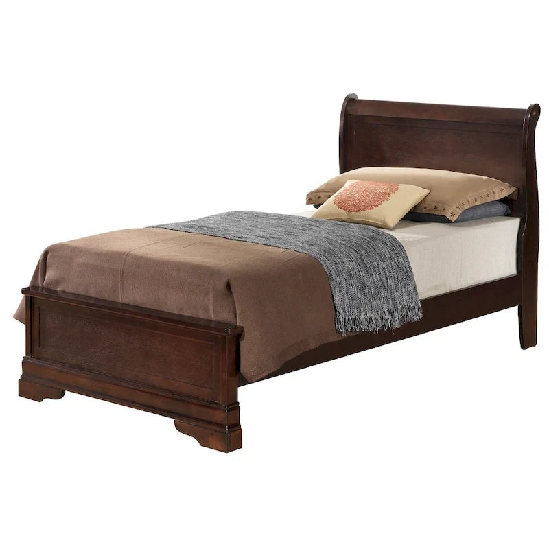 Louis Philippe Sleigh Twin Panel Bed