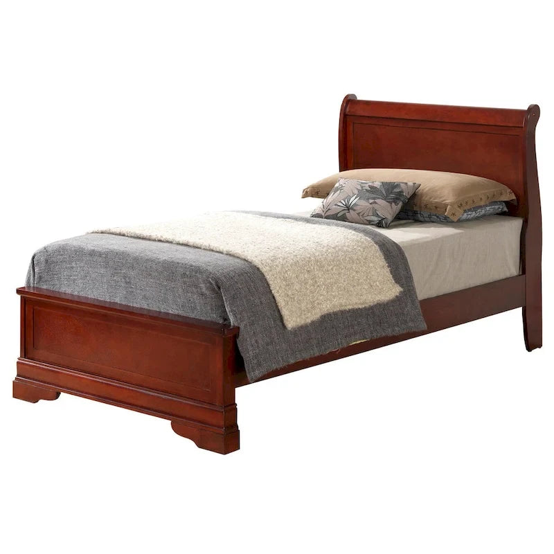 Louis Philippe Sleigh Twin Panel Bed
