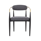 Modern Industrial Elmore Upholstered Dining Chairs (Set of 2) with Iron Frame by Christopher Knight Home