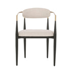 Modern Industrial Elmore Upholstered Dining Chairs (Set of 2) with Iron Frame by Christopher Knight Home