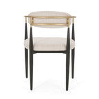 Modern Industrial Elmore Upholstered Dining Chairs (Set of 2) with Iron Frame by Christopher Knight Home