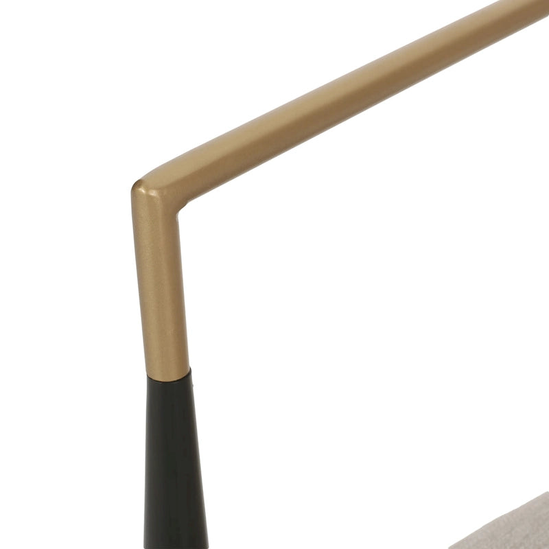 Modern Industrial Elmore Upholstered Dining Chairs (Set of 2) with Iron Frame by Christopher Knight Home