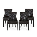 Hayden Contemporary Tufted Bonded Leather Dining Chairs (Set of 4) by Christopher Knight Home