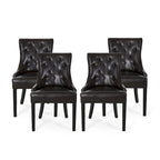Hayden Contemporary Tufted Bonded Leather Dining Chairs (Set of 4) by Christopher Knight Home