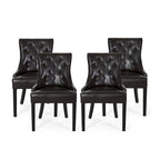 Hayden Contemporary Tufted Bonded Leather Dining Chairs (Set of 4) by Christopher Knight Home
