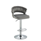 Set of 2 Bar Stool Adjustable Height with Swivel Seat