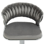 Set of 2 Bar Stool Adjustable Height with Swivel Seat