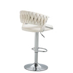 Set of 2 Bar Stool Adjustable Height with Swivel Seat