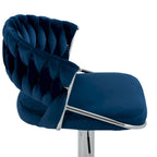 Set of 2 Bar Stool Adjustable Height with Swivel Seat