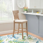 Ryder Handwoven Rattan Farmhouse Bar Stool