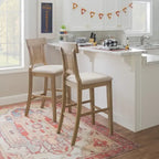 Ryder Handwoven Rattan Farmhouse Bar Stool