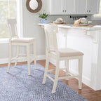 Ryder Handwoven Rattan Farmhouse Bar Stool
