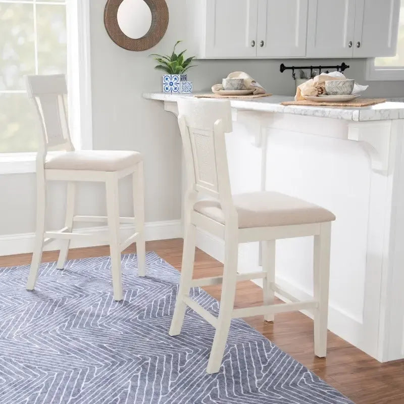 Ryder Handwoven Rattan Farmhouse Bar Stool