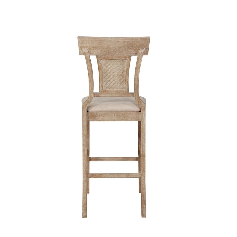 Ryder Handwoven Rattan Farmhouse Bar Stool