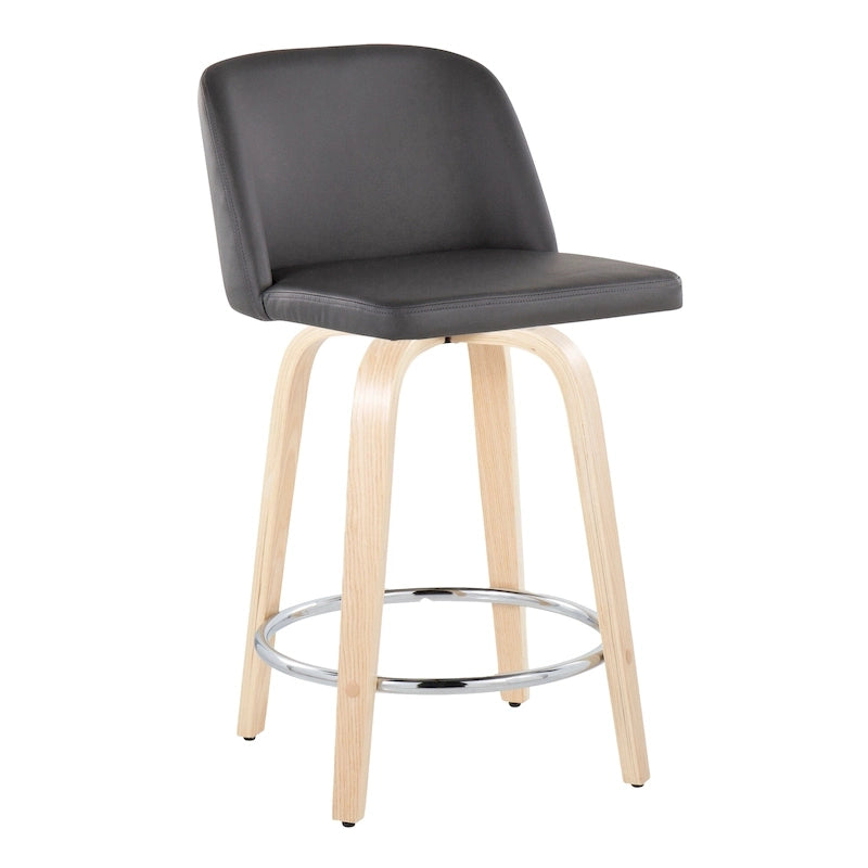 Carson Carrington Vallberga 24 Counter Stool with Natural Wood Base (Set of 2)