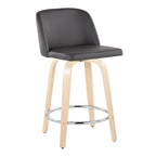 Carson Carrington Vallberga 24 Counter Stool with Natural Wood Base (Set of 2)