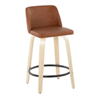 Carson Carrington Vallberga 24 Counter Stool with Natural Wood Base (Set of 2)