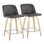 Carson Carrington Vallberga 24 Counter Stool with Natural Wood Base (Set of 2)