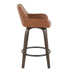 Porch & Den Galotti 26 Fixed-Height Counter Stool with Bent Wood Legs & Round Footrest (Set of 2)