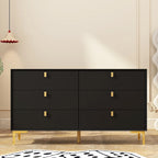 Dresser Modern Dresser for Bedroom, 6 Drawer Double Dresser Sideboard