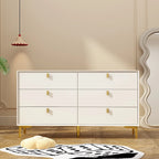 Dresser Modern Dresser for Bedroom, 6 Drawer Double Dresser Sideboard