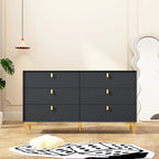 Dresser Modern Dresser for Bedroom, 6 Drawer Double Dresser Sideboard