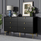 Dresser Modern Dresser for Bedroom, 6 Drawer Double Dresser Sideboard