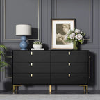 Dresser Modern Dresser for Bedroom, 6 Drawer Double Dresser Sideboard
