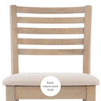 Linon Piedmont Faux Leather/Fabric 24-Inch Ladder Back Counter Stool