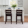 Linon McGrath Espresso Wood Counter Stool