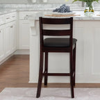 Linon McGrath Espresso Wood Counter Stool
