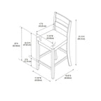 Linon McGrath Espresso Wood Counter Stool