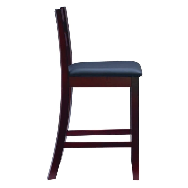 Linon McGrath Espresso Wood Counter Stool
