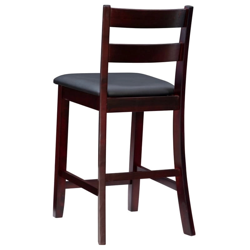 Linon McGrath Espresso Wood Counter Stool