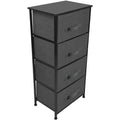 4 Drawer Bedside Nightstand Chest Tower Bedroom Dresser Assorted Colors