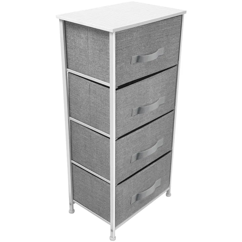 4 Drawer Bedside Nightstand Chest Tower Bedroom Dresser Assorted Colors