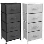 4 Drawer Bedside Nightstand Chest Tower Bedroom Dresser Assorted Colors