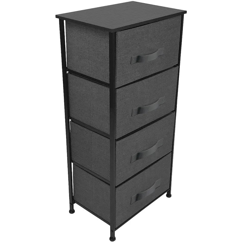 4 Drawer Bedside Nightstand Chest Tower Bedroom Dresser Assorted Colors