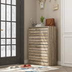 FUFU&GAGA 2 Tiers Shoe Rack Cabinet Shoe Cabinet Space-Saving