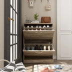 FUFU&GAGA 2 Tiers Shoe Rack Cabinet Shoe Cabinet Space-Saving