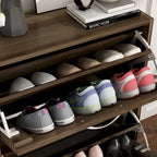 FUFU&GAGA 2 Tiers Shoe Rack Cabinet Shoe Cabinet Space-Saving
