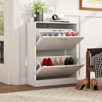 FUFU&GAGA 2 Tiers Shoe Rack Cabinet Shoe Cabinet Space-Saving