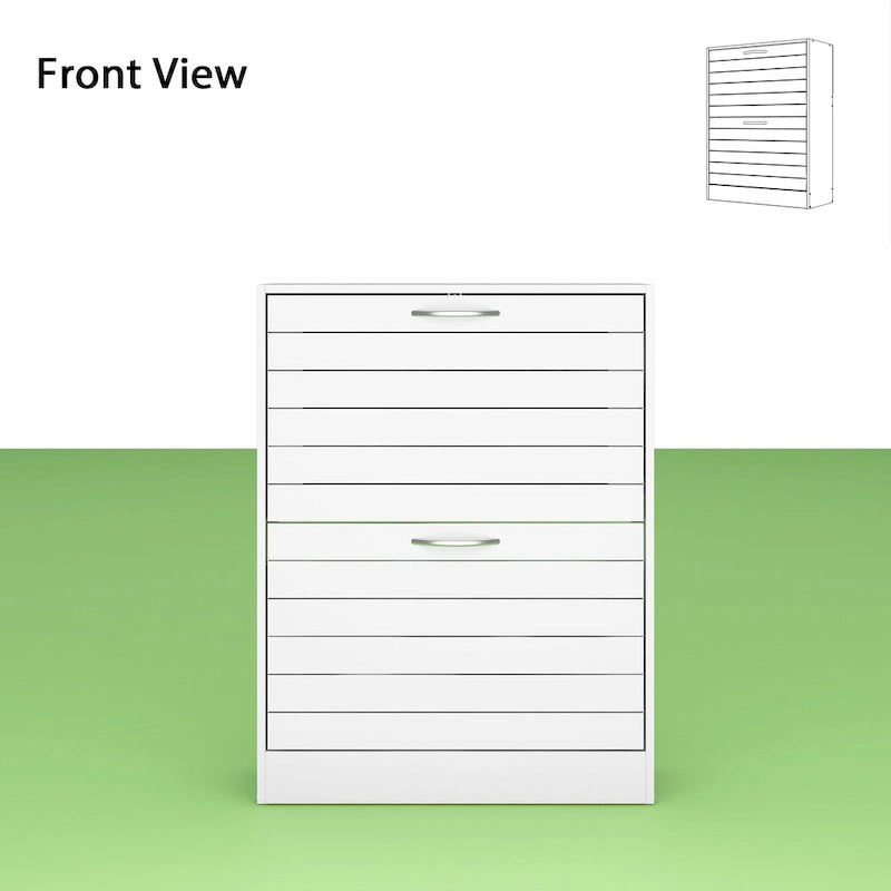 FUFU&GAGA 2 Tiers Shoe Rack Cabinet Shoe Cabinet Space-Saving