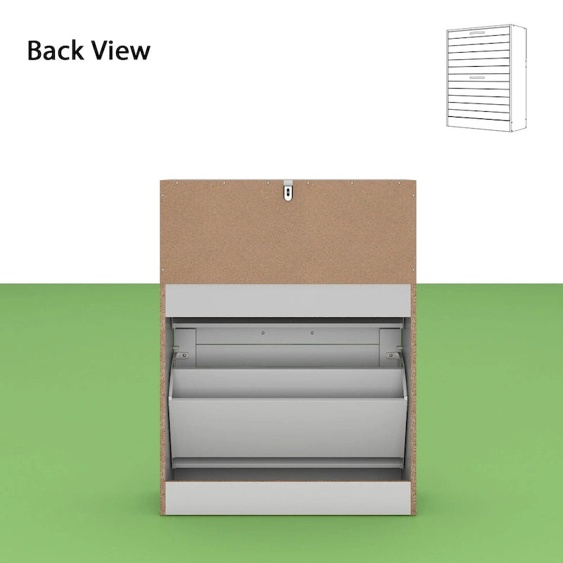 FUFU&GAGA 2 Tiers Shoe Rack Cabinet Shoe Cabinet Space-Saving