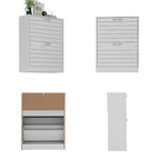 FUFU&GAGA 2 Tiers Shoe Rack Cabinet Shoe Cabinet Space-Saving