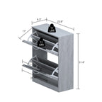 FUFU&GAGA 2 Tiers Shoe Rack Cabinet Shoe Cabinet Space-Saving