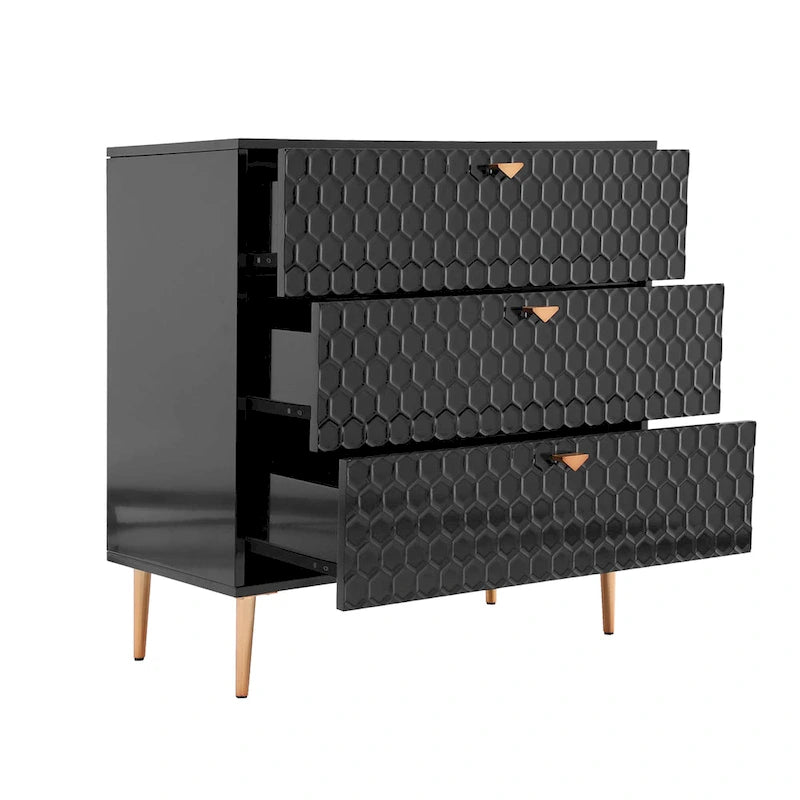 Morden Wood Furniture 3-Drawer Dresser Chest